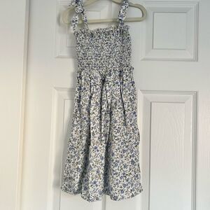 Reformation Kids Dawson Linen Dress Pixie Blue Size 8 EUC (runs small)